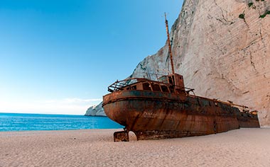 The shipwreck of Panagiotis